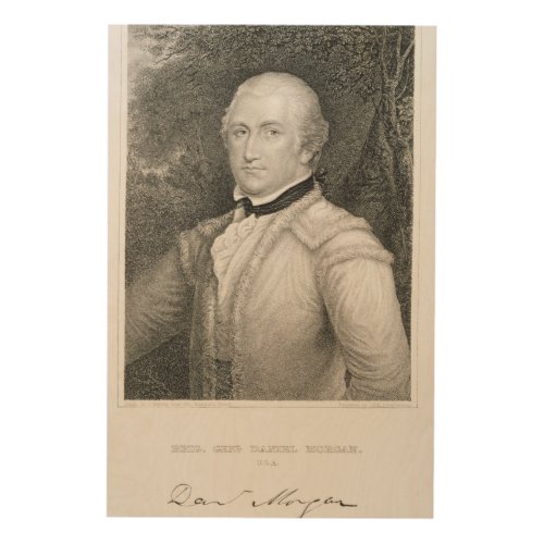 Brigadier General Daniel Morgan 1736_1802 engrav Wood Wall Art