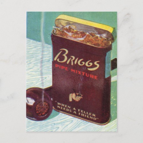 Briggs pipe mixture pipe tobacco postcard