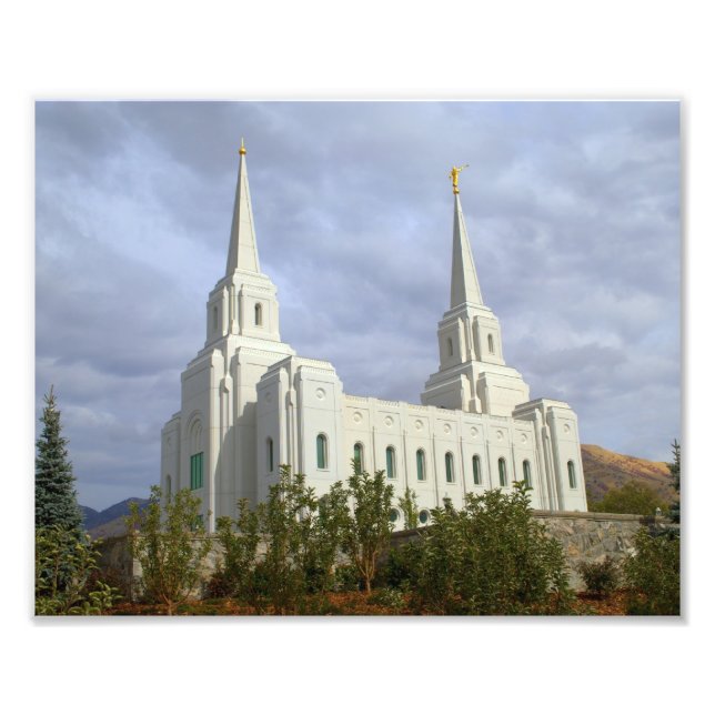 Brigham CIty Utah LDS, Mormon Temple Photo Print (Front)