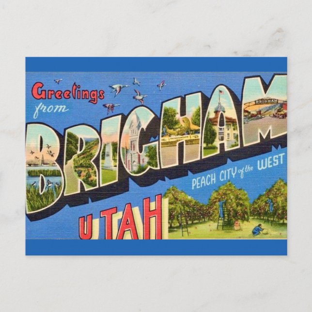 Brigham Utah Greeting Postcard (Front)