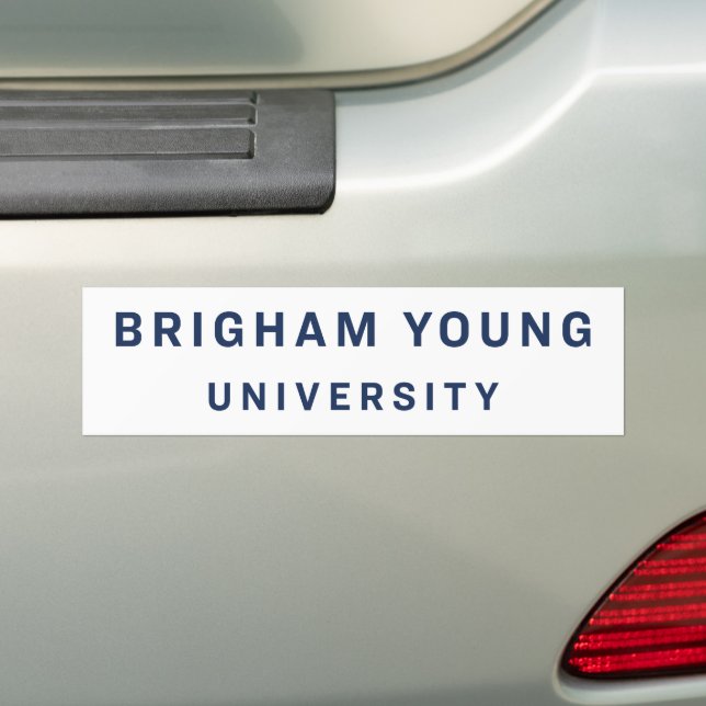 Brigham Young University Bumper Sticker (On Car)