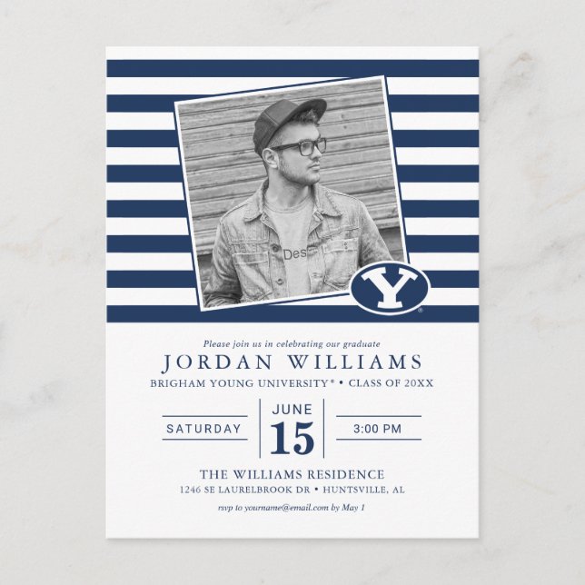 Brigham Young University Graduation Announcement Postcard (Front)