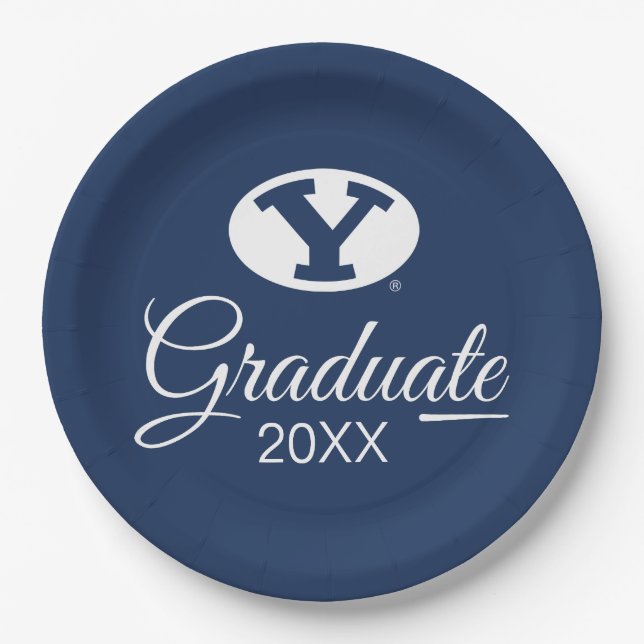 Brigham Young University Graduation Paper Plates (Front)