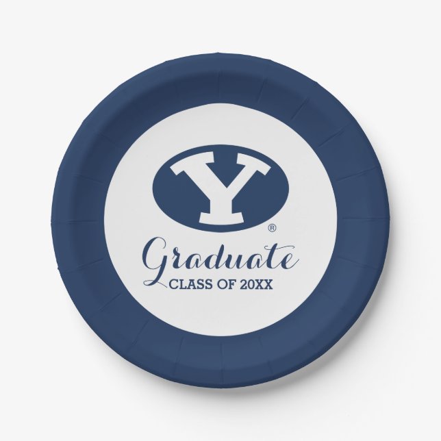 Brigham Young University Graduation Paper Plates (Front)