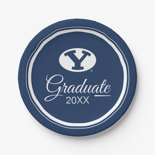 Brigham Young University Graduation Paper Plates (Front)