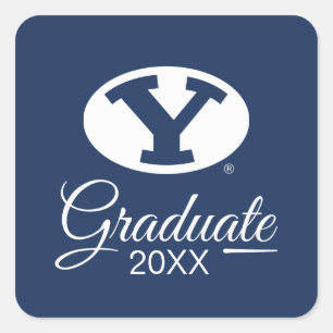 Brigham Young University Graduation Square Sticker