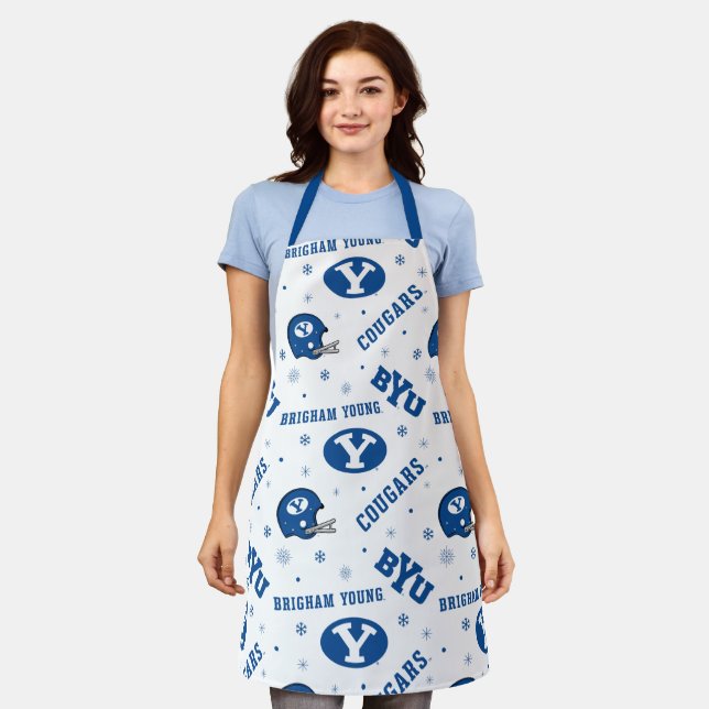 Brigham Young University Holiday Pattern Apron (Worn)