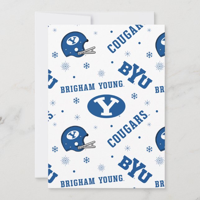 Brigham Young University Holiday Pattern Card (Front)