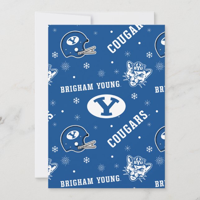 Brigham Young University Holiday Pattern Card (Front)