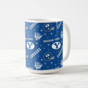 Brigham Young University Holiday Pattern Coffee Mug