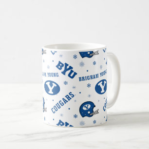 Brigham Young University Holiday Pattern Coffee Mug