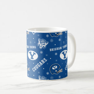 Brigham Young University Holiday Pattern Coffee Mug
