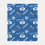 Brigham Young University Holiday Pattern Fleece Blanket
