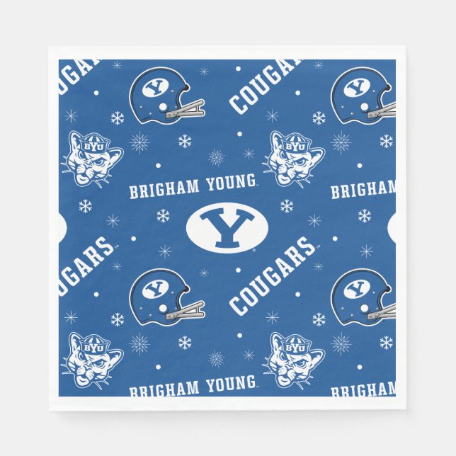 Brigham Young University Holiday Pattern Napkins (Front)