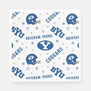 Brigham Young University Holiday Pattern Napkins
