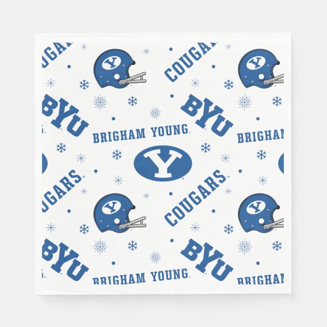 Brigham Young University Holiday Pattern Napkins (Front)