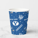 Brigham Young University Holiday Pattern Paper Cups