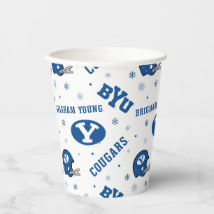 Brigham Young University Holiday Pattern Paper Cups