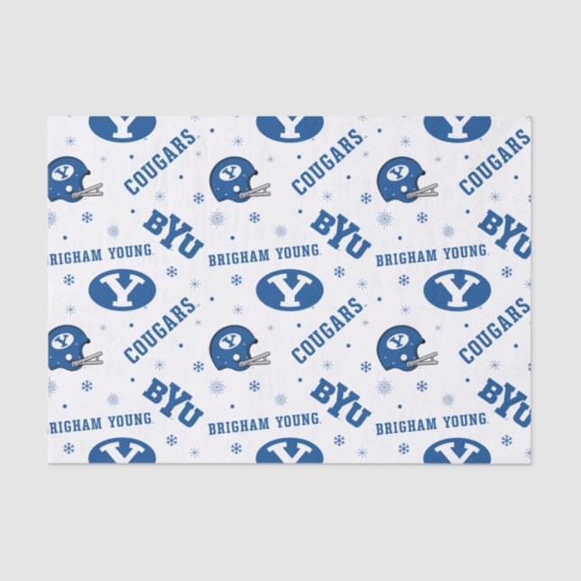 Brigham Young University Holiday Pattern Tissue Paper (Front)