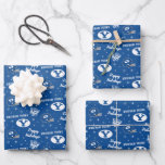 Brigham Young University Holiday Pattern Wrapping Paper Sheets