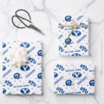 Brigham Young University Holiday Pattern Wrapping Paper Sheets
