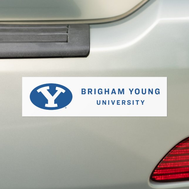 Brigham Young University Y Logo Bumper Sticker (On Car)
