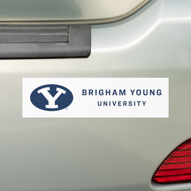 Brigham Young University Y Logo Bumper Sticker (On Car)