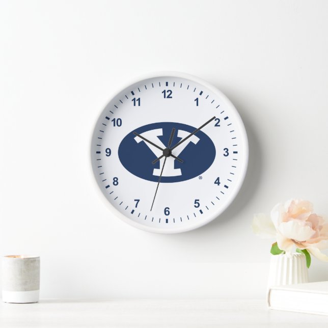 Brigham Young University Y Logo Clock (Home)
