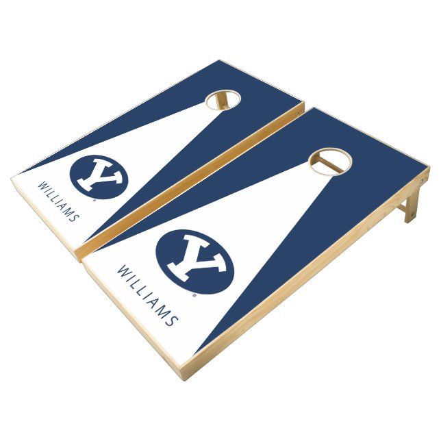 Brigham Young University Y Logo Cornhole Set (Angled)