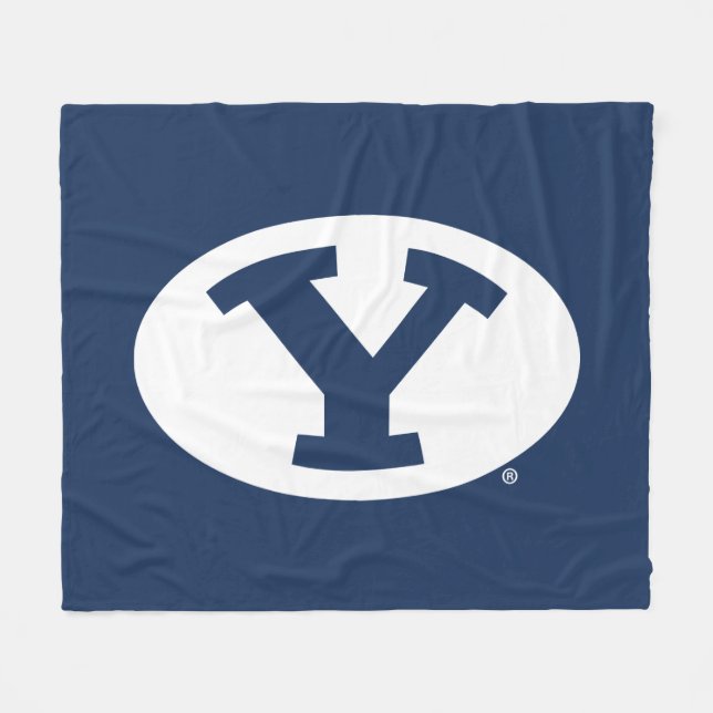 Brigham Young University Y Logo Fleece Blanket (Front (Horizontal))