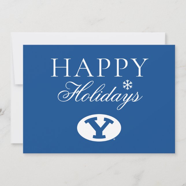 Brigham Young University Y Logo Holiday Card (Front)