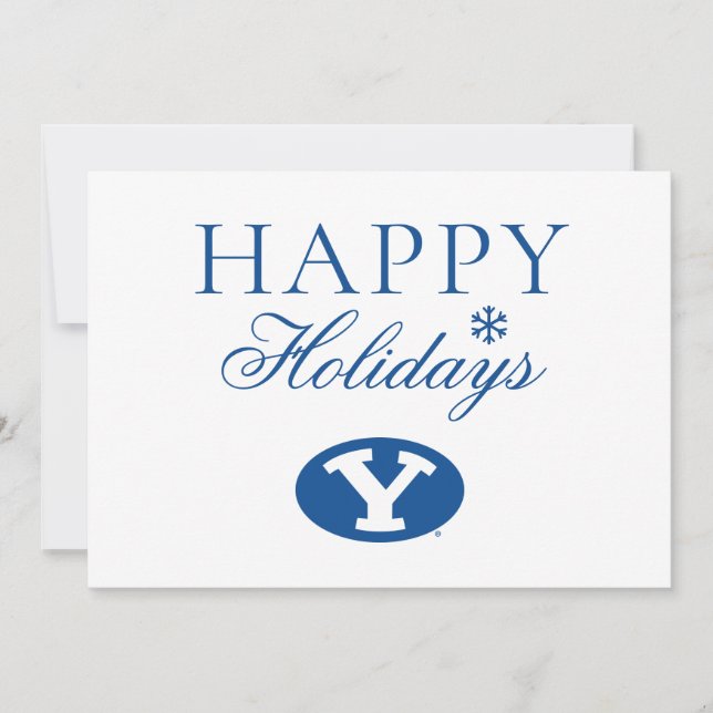 Brigham Young University Y Logo Holiday Card (Front)