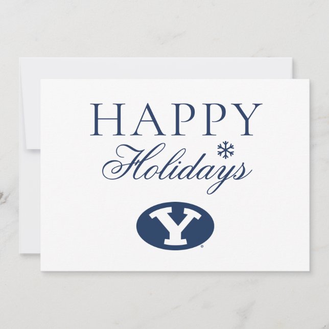 Brigham Young University Y Logo Holiday Card (Front)