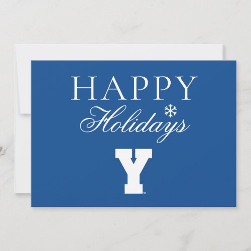 Brigham Young University  Y Logo Holiday Card