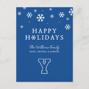 Brigham Young University   Y Logo Holiday Postcard
