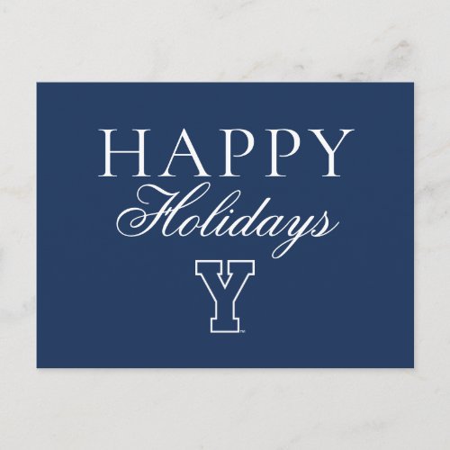 Brigham Young University  Y Logo Holiday Postcard