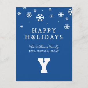 Brigham Young University   Y Logo Holiday Postcard