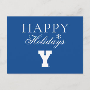 Brigham Young University   Y Logo Holiday Postcard
