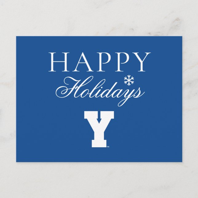 Brigham Young University | Y Logo Holiday Postcard (Front)