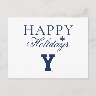 Brigham Young University   Y Logo Holiday Postcard
