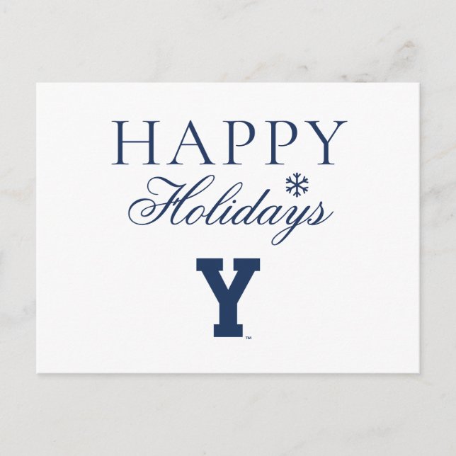Brigham Young University | Y Logo Holiday Postcard (Front)