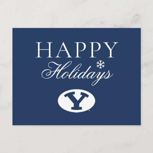 Brigham Young University Y Logo Holiday Postcard