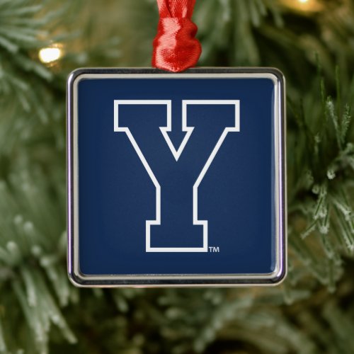 Brigham Young University  Y Logo Metal Ornament