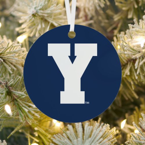 Brigham Young University  Y Logo Metal Ornament