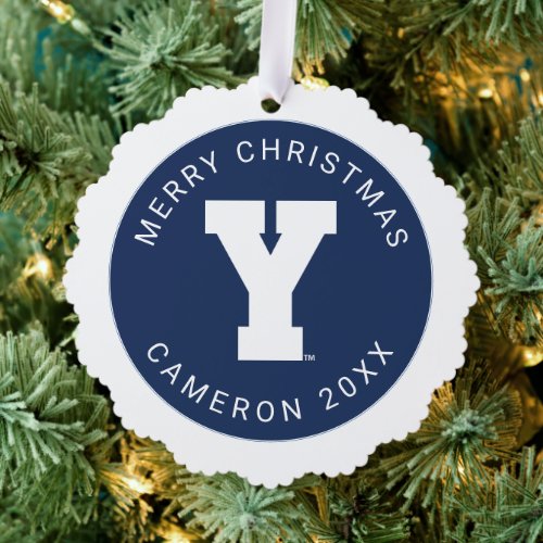 Brigham Young University  Y Logo Ornament Card