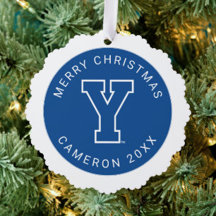 Brigham Young University Y Logo Ornament Card