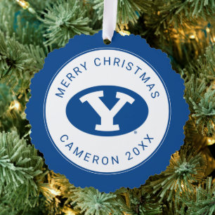 Brigham Young University Y Logo Ornament Card