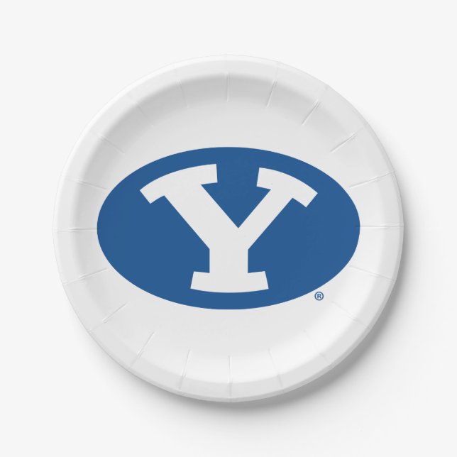 Brigham Young University Y Logo Paper Plates (Front)