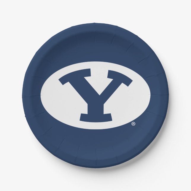 Brigham Young University Y Logo Paper Plates (Front)