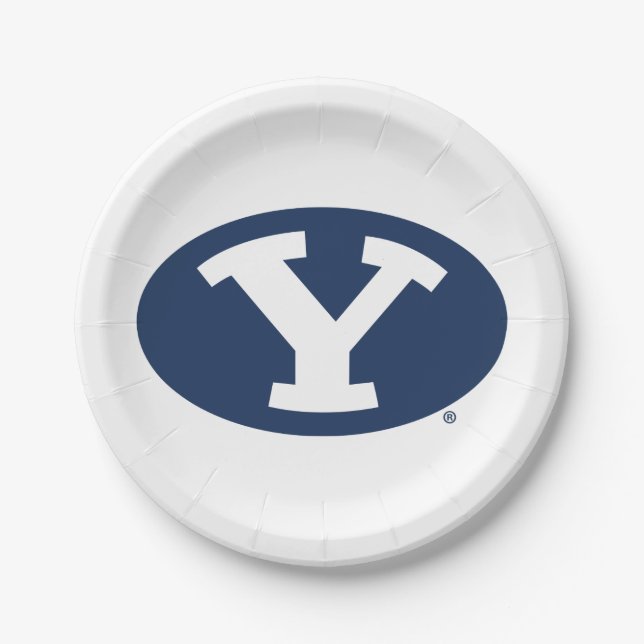 Brigham Young University Y Logo Paper Plates (Front)